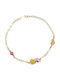 Kids Bracelet from Gold 9K with Heart & Stones
