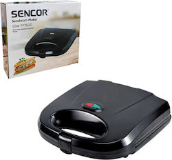 Sencor Sandwich Maker pentru for 2 Sandwiches Sandvișuri 900W Neagră