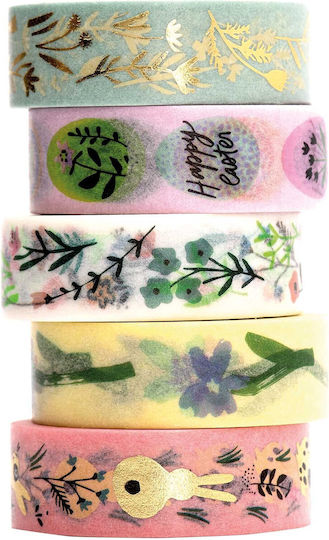 Rico Design Washi Adhesive Decoration Tape 5pcs