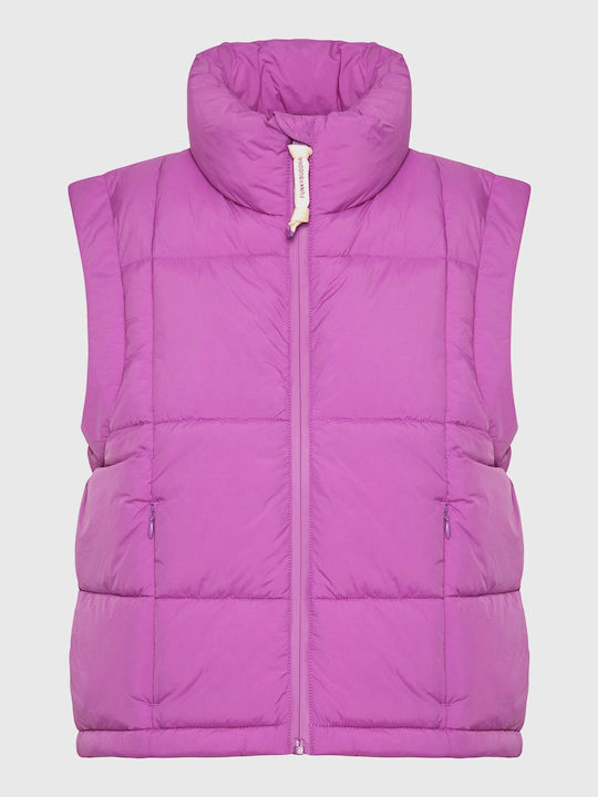 Funky Buddha Women's Short Lifestyle Jacket for Winter Purple