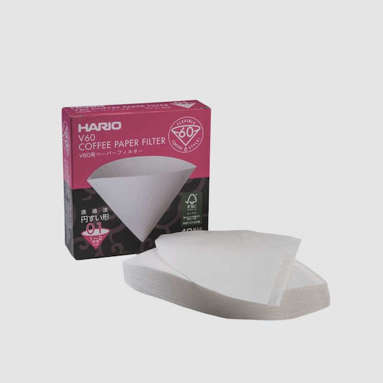 Hario 40 Φίλτρα Καφέ Χάρτινα