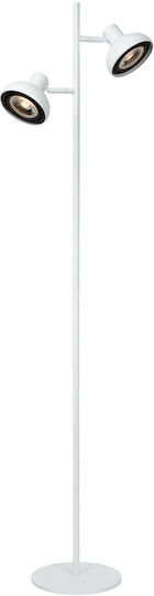 Lucide Lightning Floor Lamp H137.9cm. with Socket for Bulb GU10 White