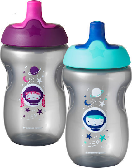 Tommee Tippee Sport Cup Educational Sippy Cup Plastic Pink for 12m+m+ 300ml