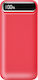 Pwb-320 Power Bank 10000mAh 22W Power Delivery Κόκκινο