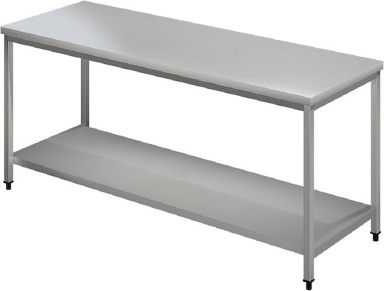 Procal Inox Ανοξείδωτο Τραπέζι Μ200xΒ70xΥ86cm