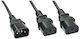 Lindy IEC C14 - IEC C13 Cable 1m Μαύρο 30363