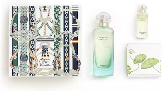 Hermès A South Garden Le Nil Set 3 Piese Eau De Toilette Spray 100 Ml + Săpun 50 Gr + Eau De Toilette 7.5 Ml