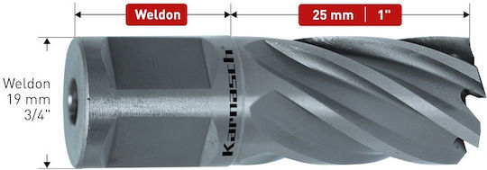 Karnasch Diamant Lochsäge mit Durchmesser 25mm für Metall und Kunststoff