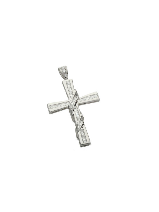 Dimiourgiko Vildiridis White Gold Cross 18K