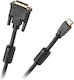 Cabletech Кабел DVI-D мъжки - HDMI мъжки 3м Черен (KPO3701-3)
