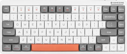 Tracer FINA 84 Gaming Μηχανικό Πληκτρολόγιο 75% με Outemu Red διακόπτες και RGB φωτισμό (Αγγλικό US) White/Grey