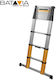 Batavia Teleskopische Leiter Aluminium 12 Stufen mit maximaler Höhe 3.81m