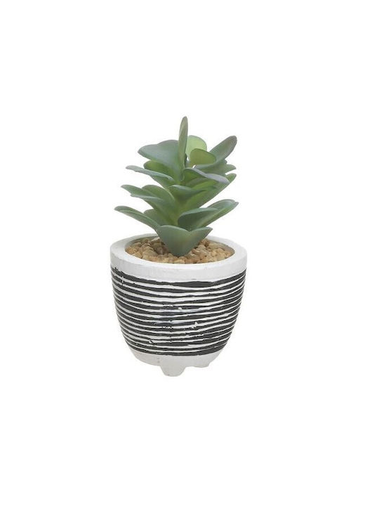 Inart Plantă Artificială în Ghiveci Mic Planta suculentă Black 13cm 1buc