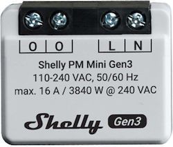 Shelly PM Mini Gen3 Smart Switch Wi-Fi, Bluetooth & RF 16A (με Ουδέτερο)