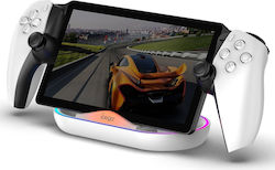 iPega P5p02 Βάση για 1 χειριστήριο Playstation Portal με φωτισμό LED Λευκή PG-P5P02