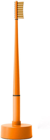 Piuma Medium Vitaamin C Brush Οδοντόβουρτσα Orange & Βάση-ημερολόγιο