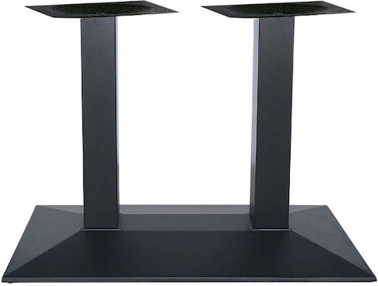 Zita Plus Lima Stand de masă din Fontă cu Regulator în Culoare Negru 70x40x98cm
