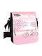 Damen Schultertasche Schwarz / Rosa