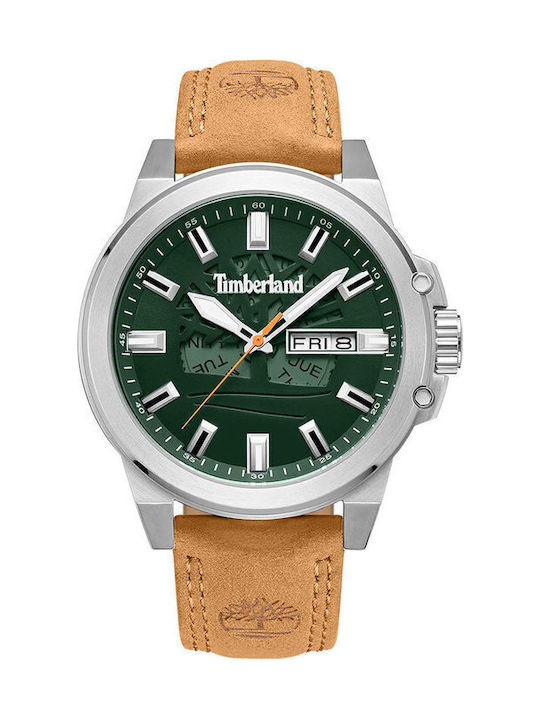 Timberland Ανδρικό Ρολόι 46mm Μπαταρίας με Καφέ...
