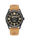 Timberland Watch Battery with Brown Leather Strap