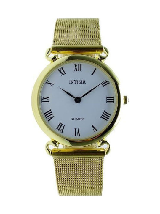 Intima Moda Women's Watch with Gold Metal Bracelet