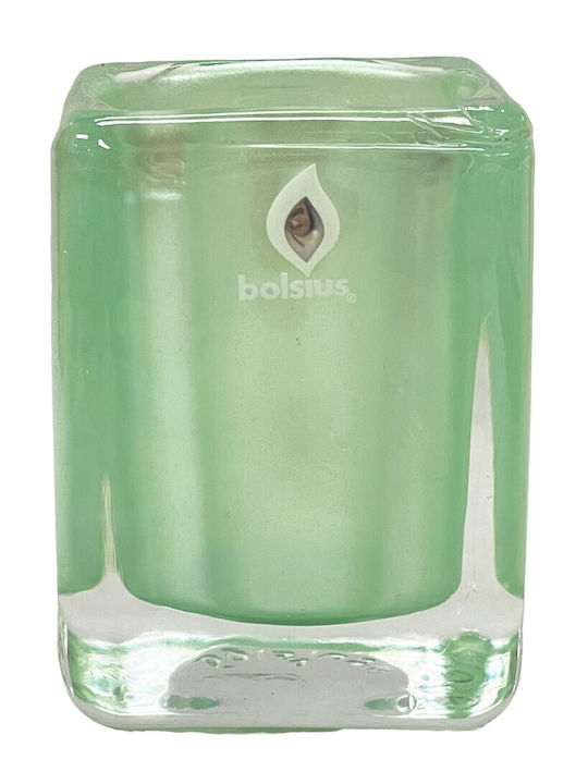 Bolsius Κηροπήγιο για Ρεσώ Γυάλινο Cooper Green 5.5x5.5x7.6εκ.