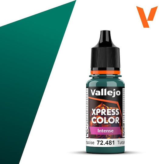 Acrylicos Vallejo Model Making Paint in Turquoise color 18ml