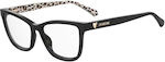 Moschino Weiblich Kunststoff Brillenrahmen Schwarz MOL632 7RM