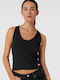 Women's Cotton T-Shirt and Racer Back with Spaghetti Strap and Racer Back Black 2Pack