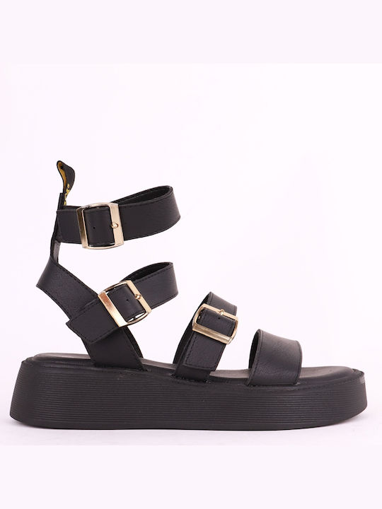 Alta Moda Damen Flache Sandalen in Schwarz Farbe