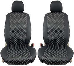 Auto Gs Car Seat Cushion Set 4pcs Leatherette Royal Black