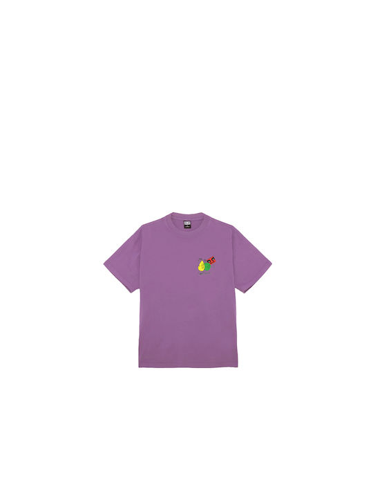 Obey T-shirt Bărbătesc cu Mânecă Scurtă Purple