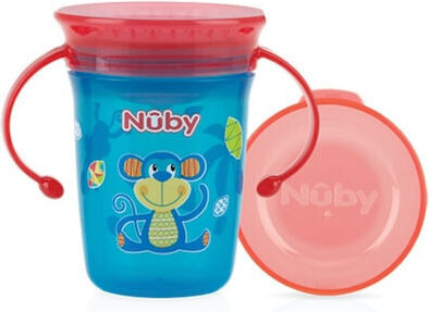 Nuby Baby Cup made of Silicone Blue 240ml for 10m+m+