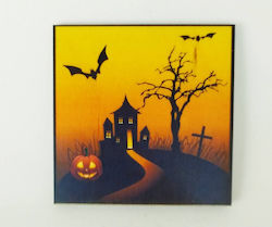 Buntes dekoratives Halloween-Element aus Holz #4 15cm