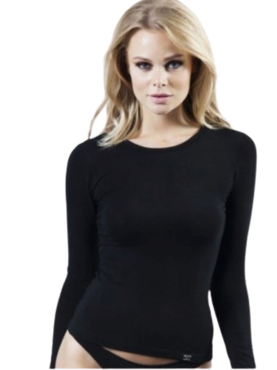 Vero by Aslanis Mânecă lungă Black Tricou pentru femei