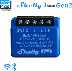 Shelly 1 Mini Gen 3 Smart Switch 1 Channel Wi-Fi & Bluetooth 8A