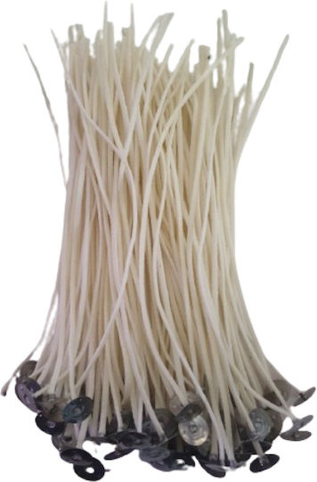 Waxed Wick with Base PGS 4 Length 120mm Wick 120mm 50 Pieces