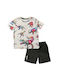 Sprint Kids Set with Shorts Summer 2pcs white