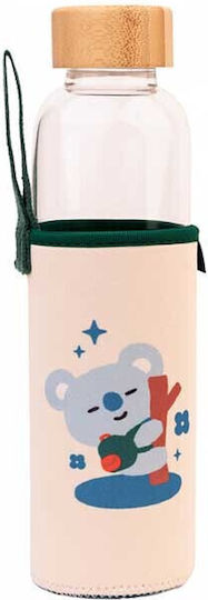 Line Friends Kids Water Bottle Glass Beige 500ml