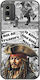 Quotes Jack Sparrow Umschlag Rückseite Silikon Mehrfarbig (Nokia C32)