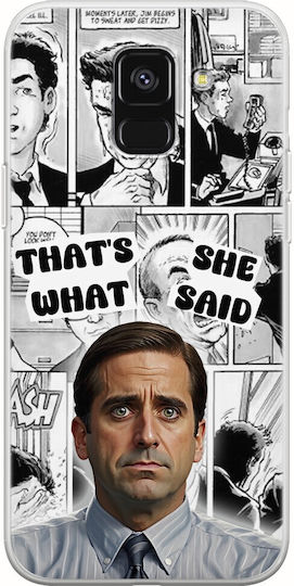 Tv Quotes - Michael Scott Back Cover Silicone Multicolour (Galaxy A6 2018)