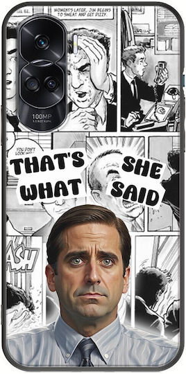 Tv Quotes - Michael Scott Задна корица Силикон Многоцветен (Honor 90 Lite)