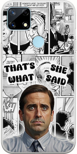 Tv Quotes - Michael Scott Back Cover Silicone Multicolour (Realme 7i)