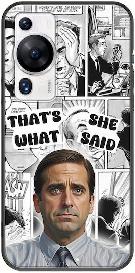 Tv Quotes - Michael Scott Задна корица Силикон Многоцветен (Huawei P60 Pro)