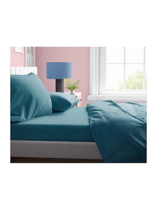 MayHome Sheet Sets Semi-Double 180x240cm. Monochrome Petrol 3pcs