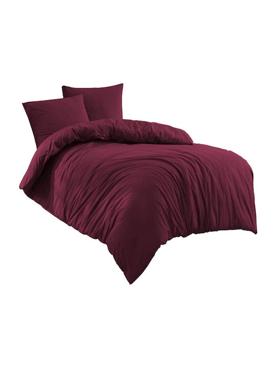 MayHome Duvet Set Single 160x240cm Bordeaux 2pcs 350 GSMGsm