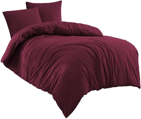 MayHome Duvet Set Single 160x240cm Bordeaux 2pcs 350 GSMGsm