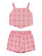 Energiers Kids Set with Shorts Summer 2pcs Pink