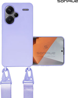 Sonique Strap Back Cover Silicone 0.5mm with Strap Lilac (Redmi Note 13 Pro+)