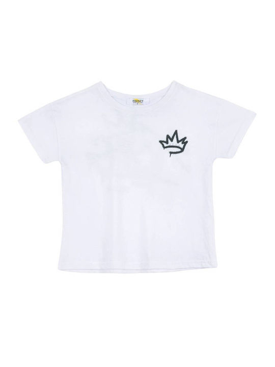 Frenzy Kids Blouse Short Sleeve white